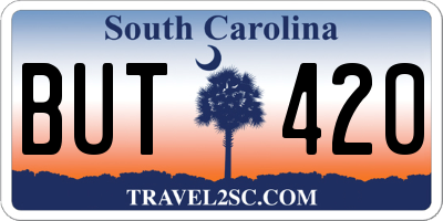 SC license plate BUT420
