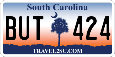 SC license plate BUT424