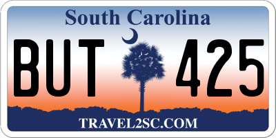 SC license plate BUT425