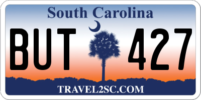 SC license plate BUT427