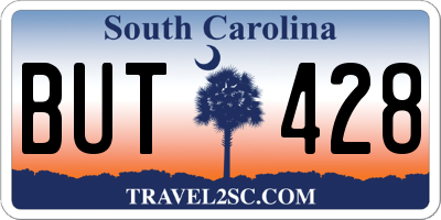 SC license plate BUT428