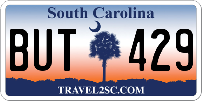 SC license plate BUT429