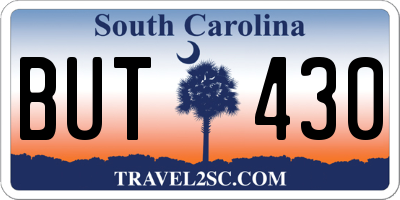 SC license plate BUT430
