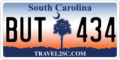 SC license plate BUT434