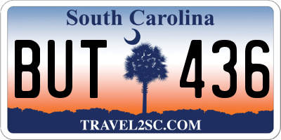 SC license plate BUT436