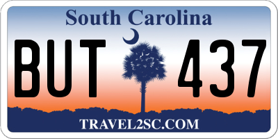 SC license plate BUT437