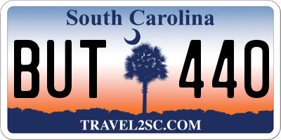 SC license plate BUT440