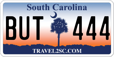 SC license plate BUT444