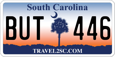 SC license plate BUT446