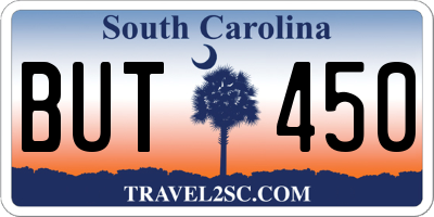 SC license plate BUT450