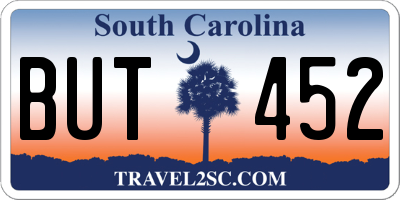 SC license plate BUT452