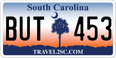 SC license plate BUT453