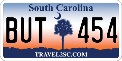 SC license plate BUT454