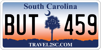 SC license plate BUT459