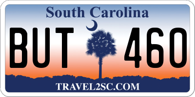 SC license plate BUT460