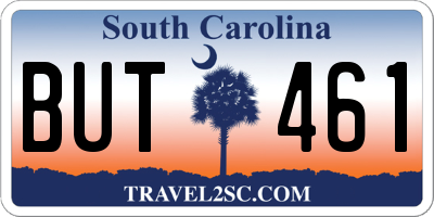 SC license plate BUT461