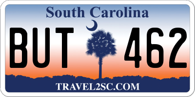 SC license plate BUT462