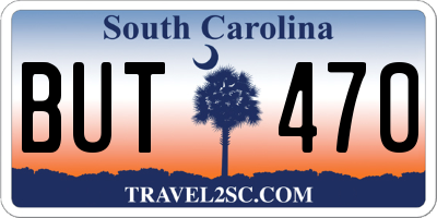 SC license plate BUT470