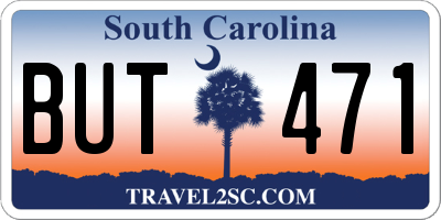 SC license plate BUT471