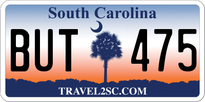 SC license plate BUT475