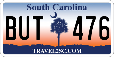 SC license plate BUT476