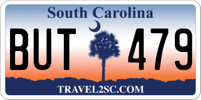SC license plate BUT479