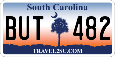 SC license plate BUT482