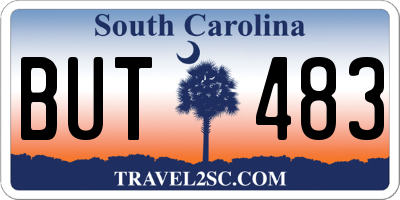 SC license plate BUT483