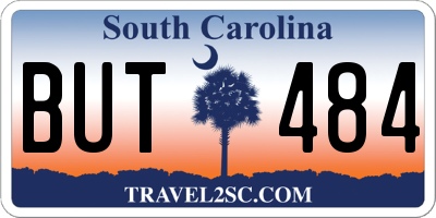 SC license plate BUT484