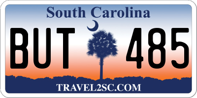 SC license plate BUT485