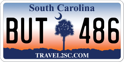 SC license plate BUT486