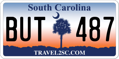 SC license plate BUT487