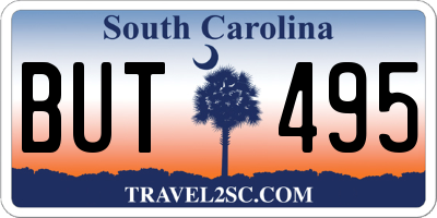 SC license plate BUT495
