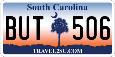 SC license plate BUT506