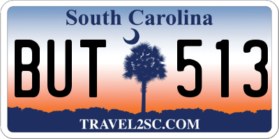 SC license plate BUT513