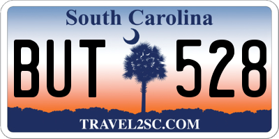 SC license plate BUT528