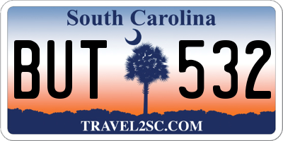 SC license plate BUT532