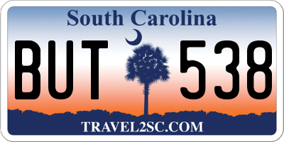 SC license plate BUT538