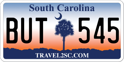 SC license plate BUT545