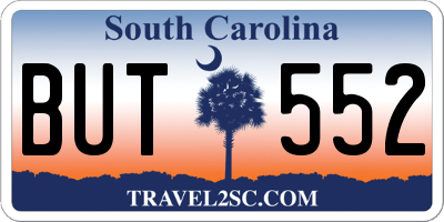 SC license plate BUT552
