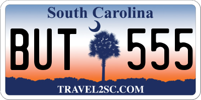 SC license plate BUT555