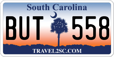 SC license plate BUT558