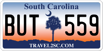 SC license plate BUT559