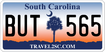 SC license plate BUT565
