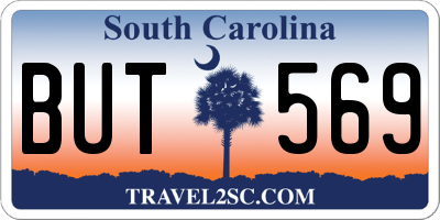 SC license plate BUT569