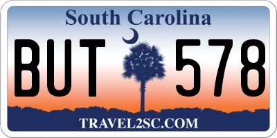 SC license plate BUT578