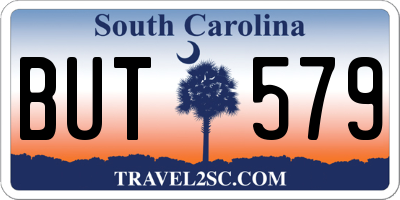 SC license plate BUT579