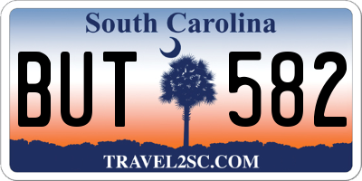 SC license plate BUT582