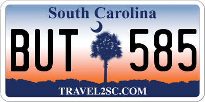 SC license plate BUT585
