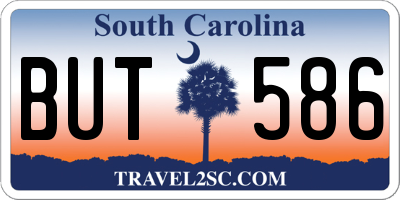 SC license plate BUT586